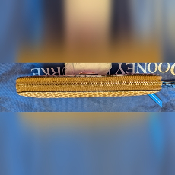 Dooney and Bourke Beacon Woven/Vachetta Tote Set in FRENCH BLUE - Picture 8 of 12